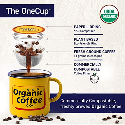 Organic Coffee Pods - Breakfast Blend, Compostable, 36 Count - Medium Roast, K-Cup Compatible