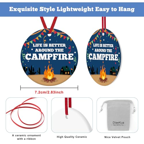 Camping Christmas Ornaments for Men Women Camper Holiday Decor Gift
