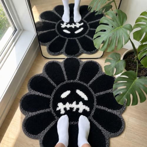 Trippy Happy Face Rug Cool Rugs Graphic Design Tufted Bathroom