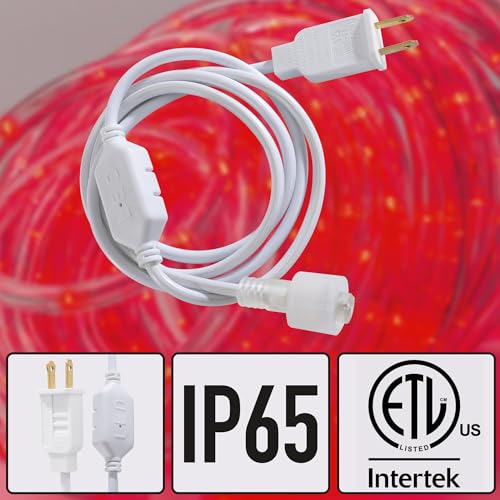 CHORLED 50ft Red Connectable Waterproof LED Rope Lights for Indoor & Outdoor Decor