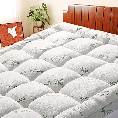 SakuraHome White Twin XL Mattress Topper - Extra Thick Pillow Top Bedding