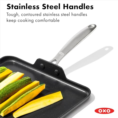 OXO Nonstick Griddle Pan 11 Inch Ceramic Hard-Anodized Cooking Skillet