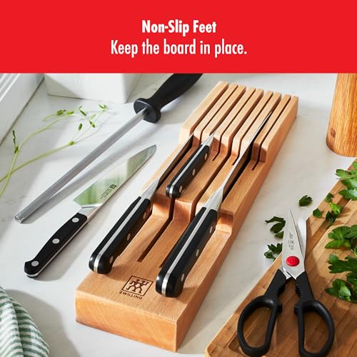 In Drawer Knife Block Beechwood - 8 Slot Knife Storage Organizer - Zwilling