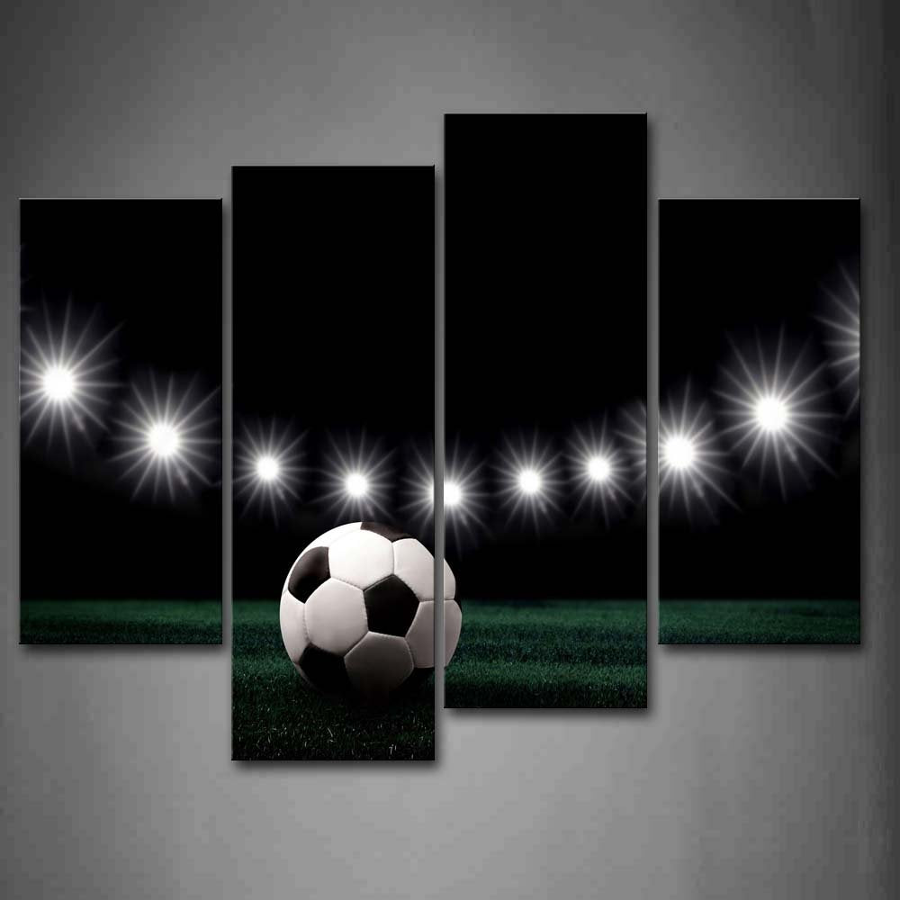 First Wall Art - Eleven White Lights and A Soccer Wall Art Painting Pictures Print On Canvas Art The Picture for Home Modern Decoration