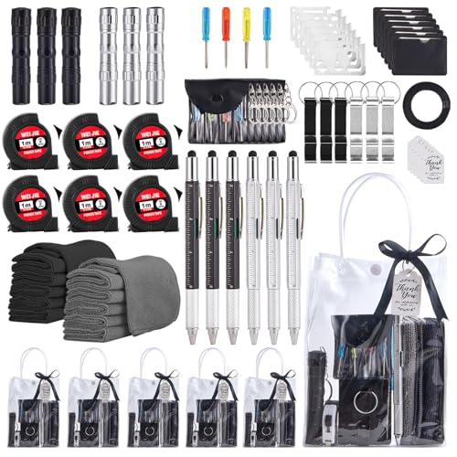 Wishfond Black 60PCS Men’s Baby Shower Prize Set with Multi-Tools & Accessories