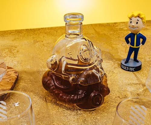 Fallout Brotherhood of Steel Whiskey Decanter Set with 4 Glasses - Home Barware Gift