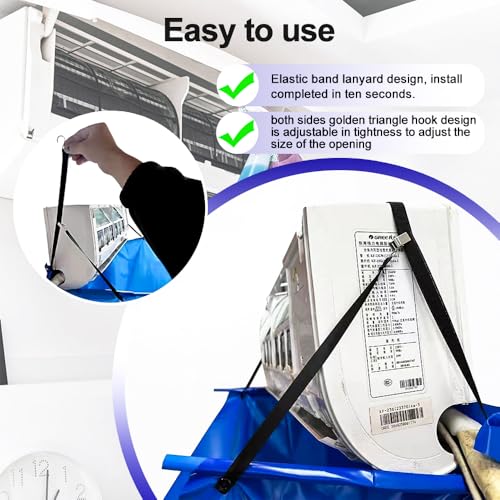 9pcs Air Conditioner Cleaning Kit with Support Rods for Split & Window Units