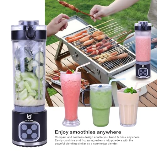 UTALENT Cordless Portable Blender 700W - Ice Crush, 25oz, 4 Modes, USB Rechargeable