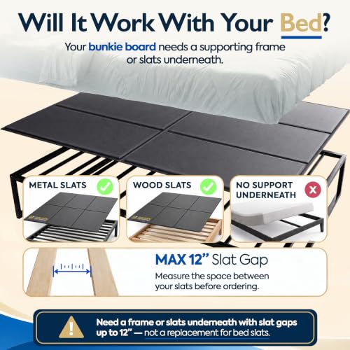 Queen Bunkie Board 60x80 Heavy Duty Mattress Support Bed Board - Anti-Sag