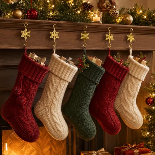 20 PCS Christmas Ornament Hooks, Gold Hooks for Trees