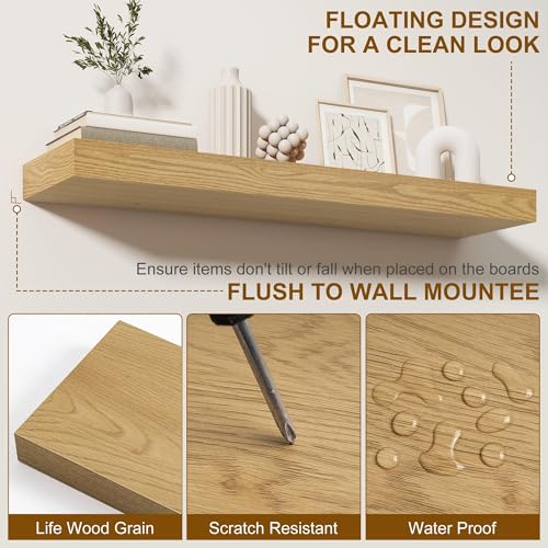 Fun Memories Floating Shelves for Wall, 36Inch Set of 2, Hanging