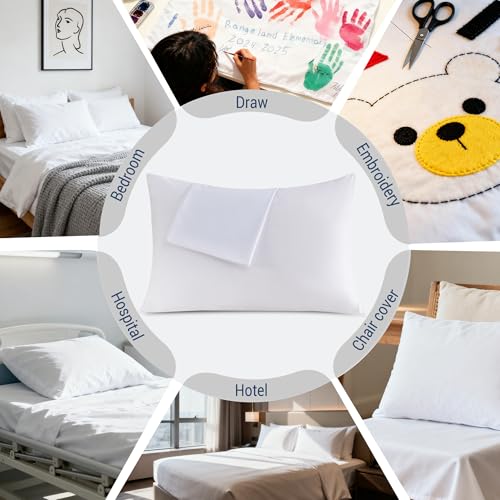 White Pillow Case Set - Microfiber Standard 20x26 Inches 48 Pack