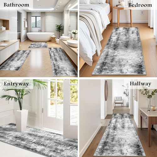 Tritard Upgrade Non Slip Kitchen Rugs Sets of 3 Washable Mats for