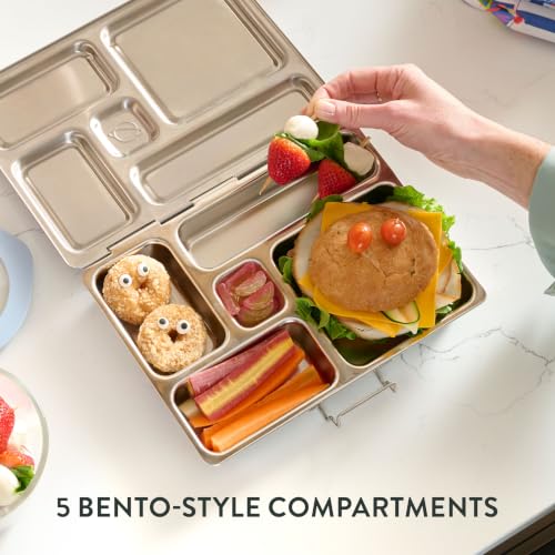 PlanetBox Rover 5-Compartment Stainless Steel Kids Bento Lunch Box BPA-Free
