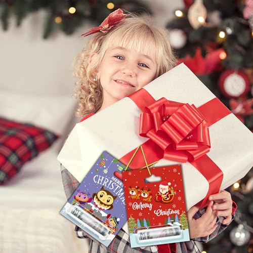 Christmas Money Holder Cards 8 Pack, Christmas Money Holder Ornaments for Gifting Cash, Holiday Gifting Cash Cards for Kids, Funny Merry Xmas Cash Gift Ideas, Christmas Tree Hanging Ornaments Decor