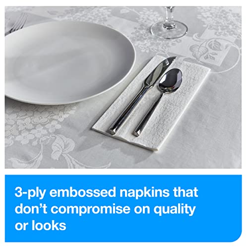 Tork Extra Soft White Dinner Napkins 6 x 290, 3-Ply, Recycled, Eco-Friendly, 1740 Count - Variant: White / 6 x 290 Napkins