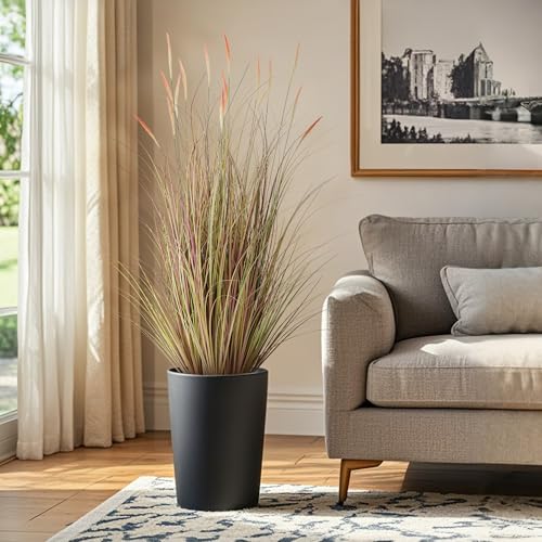 4ft 2-Pack Artificial Cattail Reed Grass Indoor Outdoor Decor - Realistic Faux Plants