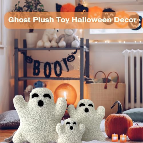 15.7 Inch Halloween Ghost Pillows, Ghost Plush Toy Halloween Decor, Ghost Spooky Pillows, Cute Soft Halloween Party Decoration Pillow, Spooky Home Decorations.