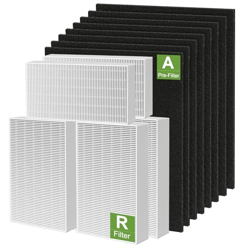 Smilyan HEPA Filter Replacement for Honeywell HPA300 Series - 6 Pack + 8 Carbon Pre-Filters