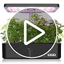 iDOO 12Pods Hydroponic Growing System with LED Grow Light - Black