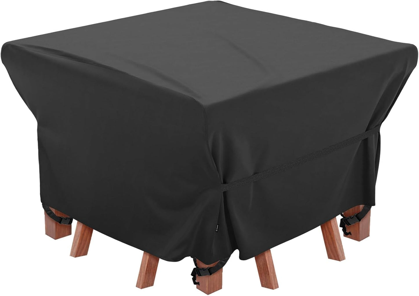 Velway Patio Furniture Cover - Waterproof Square Table & Chair Set Cover | 50”L x 50”W x 29”H, All-Weather Oxford Material with Zipper Bag & Windproof Buckles