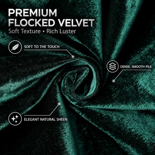 5th LILY Green Velvet Christmas Tree Skirt 36-inch Luxury Holiday Decor