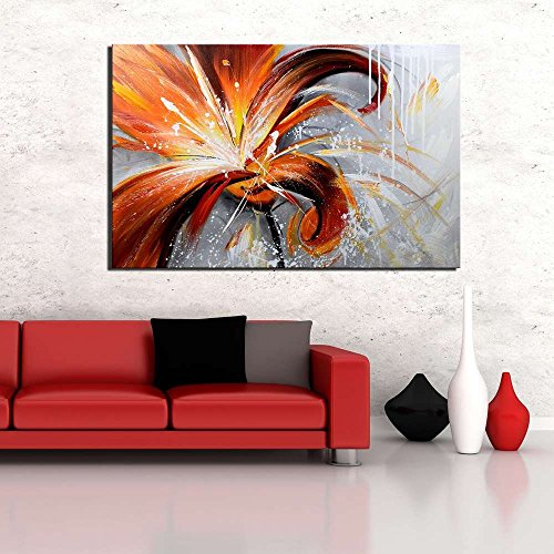 ARTLAND 24x36-inch 'Fall Story' Gallery-Wrapped Hand-Painted Canvas Flower Wall Art