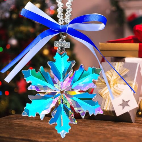 BAOXUE 2026 Crystal Snowflake Christmas Ornament - Crystal Variation