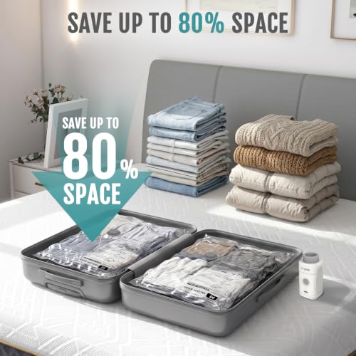Rechargeable Cordless Vacuum Storage Bags 24 Pack - Space Saving M/S/XS Combo