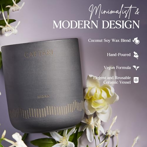 Luxury Aromatherapy Candle - Jasmine & Neroli Scented, 60 Hour Burn - Coconut Soy Wax, Gift-Ready Home Spa Candle