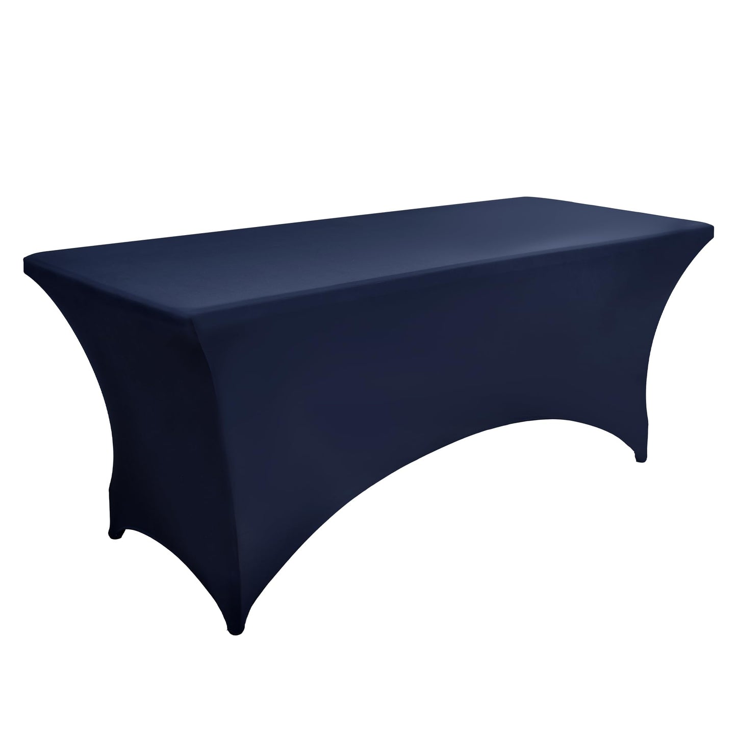 ZarzaaSik 10-Pack 8ft Spandex Table Covers for Rectangle Folding Tables - Washable Elastic Tablecloth - Ultimate Fitted Table Protector for Parties, Trade Shows, Banquet, and Wedding