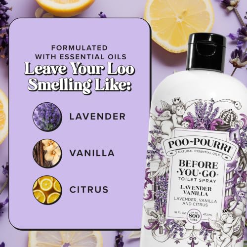Poo-Pourri Before-You-Go Toilet Spray Refill Lavender Vanilla 16 Fl Oz - Pack of 1