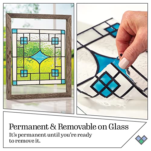 Jewels Tones Stained Glass Painting Kit - 8 Piece Glass Paint Set for DIY Crafts