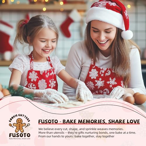 FUSOTO 6Pcs Christmas Tree Cookie Cutter Set - Christmas Tree Shaped Cookie Cutters