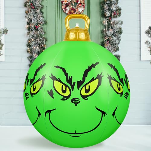 Denylo Pro 1 Pc 23.6-Inch Green Inflatable Christmas Ball Holiday Decor