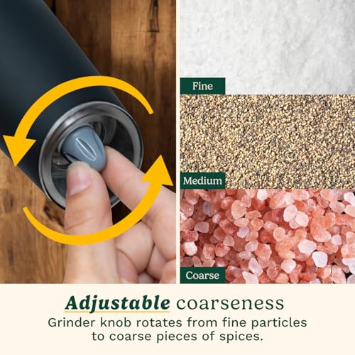 Cuisinart Gravity Salt and Pepper Grinder Set 8x2 Inch Automatic Operation