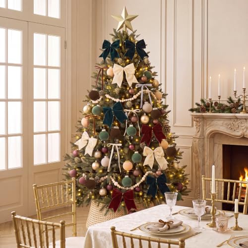 Soulchen Neutral Christmas Ornaments Set - 75 Pcs Rustic Holiday Decor