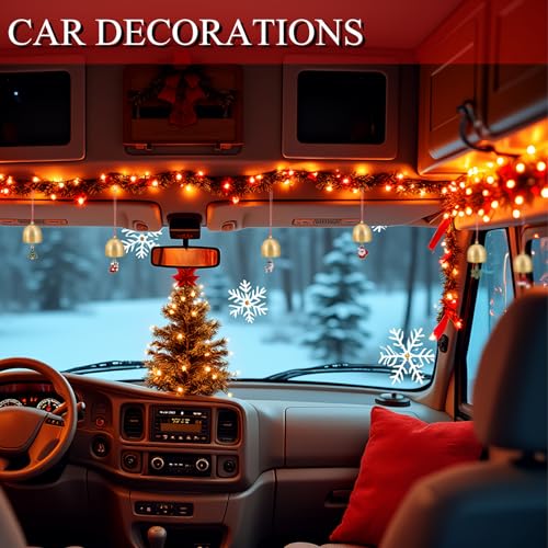 6 Pcs Metal Bells with Red Hanging Cord for Christmas Decoration - 1 inch, Fanjashn (Variant: 6 Pieces)