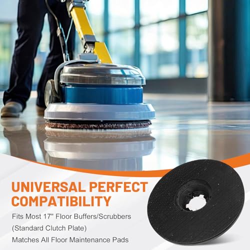 16-Inch Floor Buffer Pad Holder with Built-In 2 Inch Riser & Shower Holes - 2 Inch Raised Variation