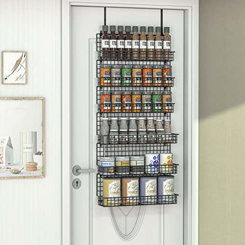 JKsmart Black 6-Tier Wall & Over-the-Door Spice Rack Organizer - Two Sizes