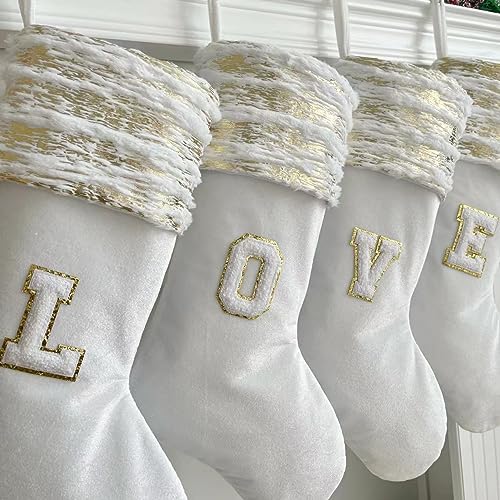 Personalized Cable-Knit 20in Christmas Stocking with Name Tag - HYTENSUN Sod009wts