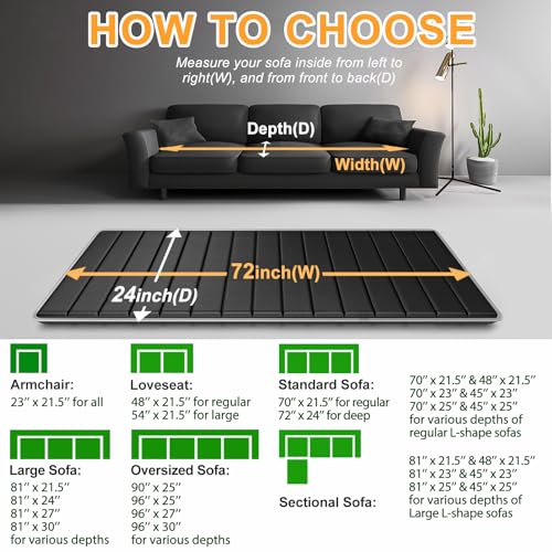 72 x 24 Inch Heavy Duty Couch Support Board for Sagging Sofas - Deep Support