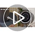 Black USB Rechargeable Desk Fan with 2-in-1 RGB Night Light, 180° Oscillation, 100 Speeds