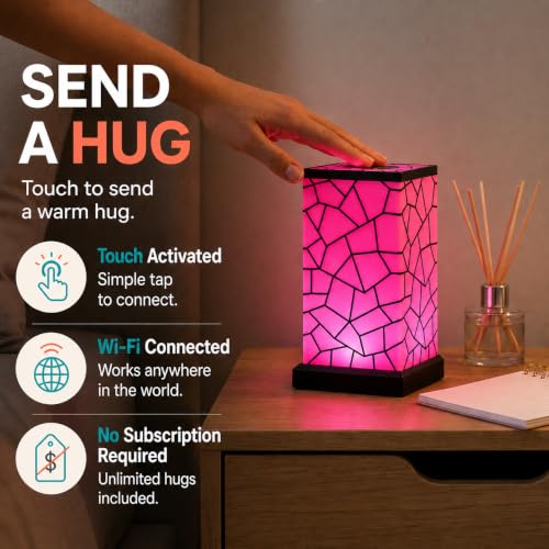 Friendship Lamp® by Filimin Single - Wi-Fi Touch LED Light for Long-Distance Connection