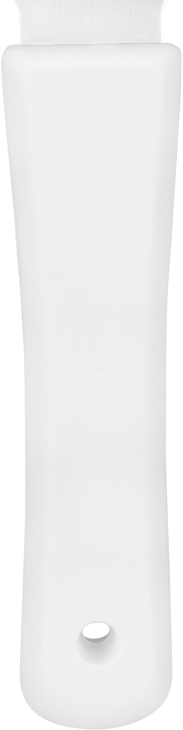 SPARTA Steel Handheld Scraper Kitchen Scraper Tool with Food-Safe Plastic Handle for Griddles, Pans, Pots, and Cutting Boards in Commercial Settings, Stainless Steel, 3 Inches, White