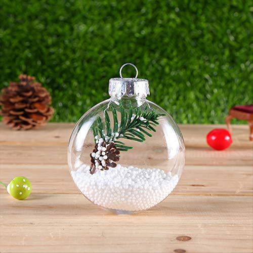 15 Pack Clear Plastic Ornament Discs for DIY Christmas & Wedding Decorations