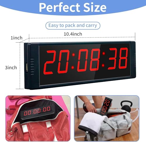 Ousmile Plug-in Digital Stopwatch & Timer with Remote, Countdown & Interval for Gym