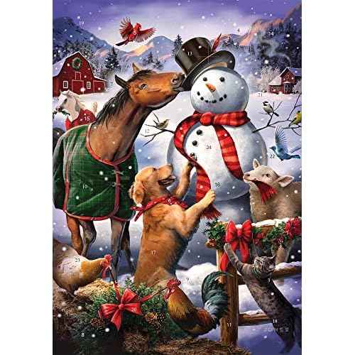 Winter Farm Fun Advent Calendar (Countdown to Christmas) with Holiday Pictures by Vermont Christmas Company