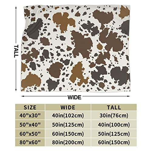 Cow Print Blankets and Throw, Cow Blanket for Adults,Cowhide Blanket for Girls, Cute Blankets for Teen Girls, Toddler Blanket for Kids, Cow Baby Blanket Cow Stuff for Women Highland Cow Decor 40"x60"