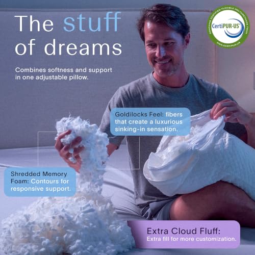 DreamyBlue Signature Adjustable Queen Memory Foam Pillow - Pack of 1